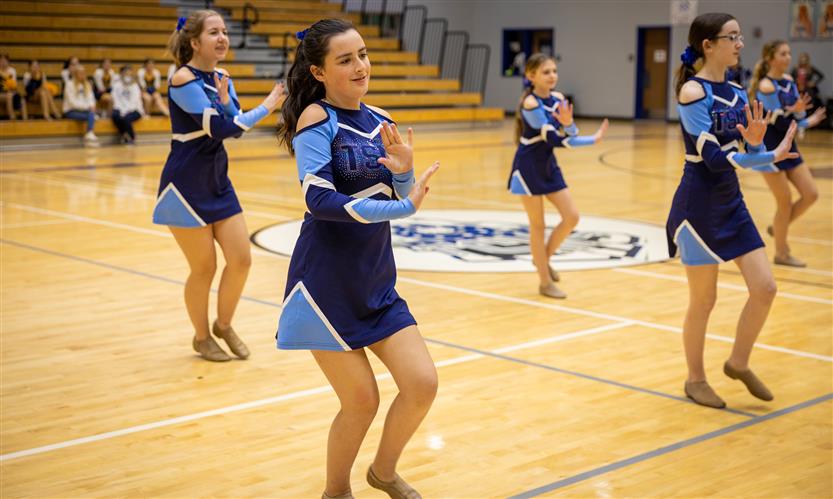 Middle school dance team performs during showcase